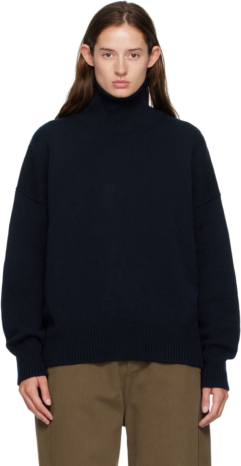 Džemper &Daughter &Daughter Balla Rollneck Turtleneck Sweater Tamnoplava | F2402