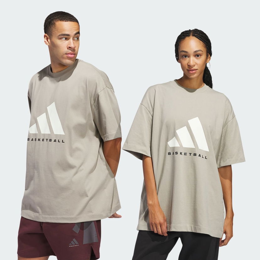 Majica kratkih rukava adidas Performance Basketball T-Shirt Bež | JD6127