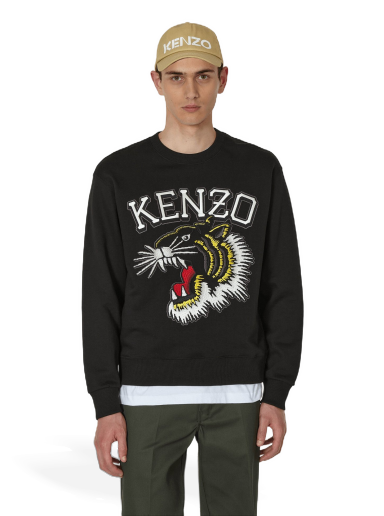 Džemper KENZO Tiger Varsity Jungle Crewneck Crna | FD65SW0494MF 99J