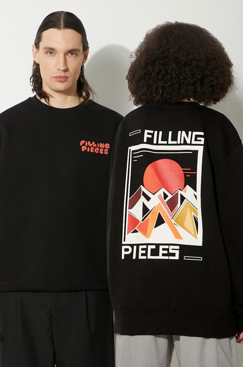 Dukserice Filling Pieces Filling Pieces Sunset Graphic Sweatshirt Crna | 74517021861