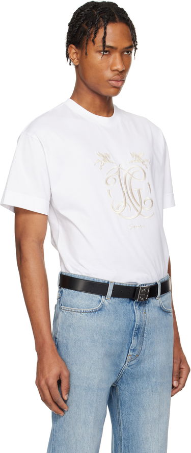 Majica kratkih rukava Givenchy Givenchy 'HG' Embroidered T-Shirt Bijela | BM71MG3YQA100, 1