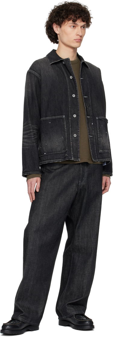 Jakna Neighborhood Neighborhood Washed Denim Coverall Jacket Crna | 251SPNH-JKM02, 3
