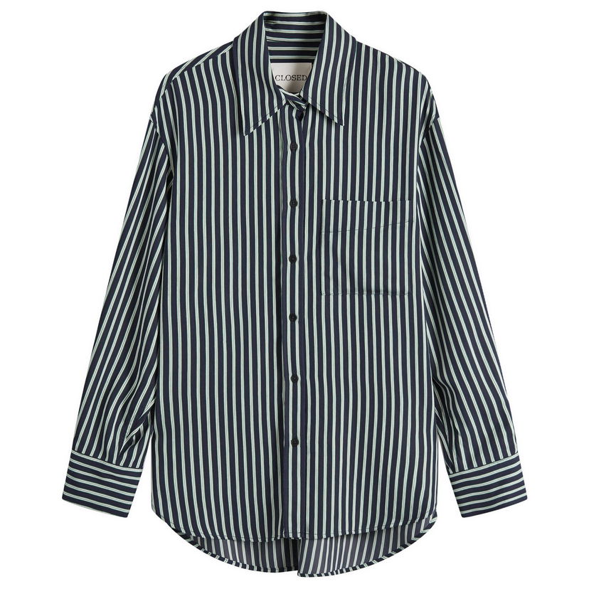 Košulja CLOSED Closed Oversize Striped Shirt Tamnoplava | C94241-54W-22