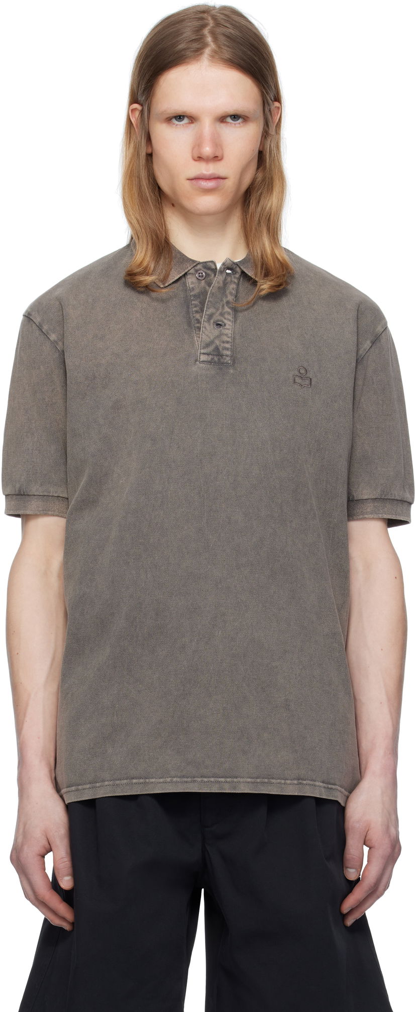 Polo majica ISABEL MARANT Isabel Marant Afko Polo Smeđa | PL0003HA-C2K01H