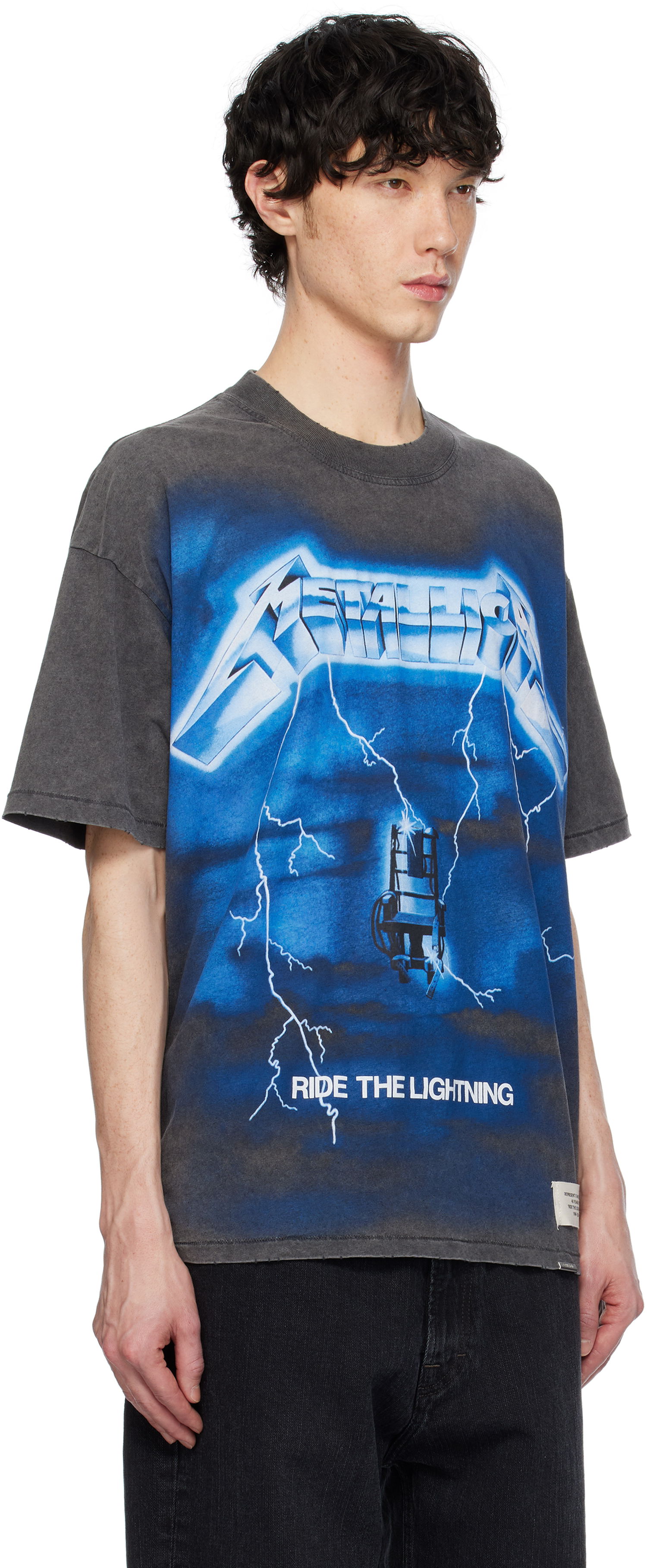 Majica kratkih rukava Represent Clo Represent x Metallica 'Ride The Lightning' Graphic Tee Siva | MLM4356, 1