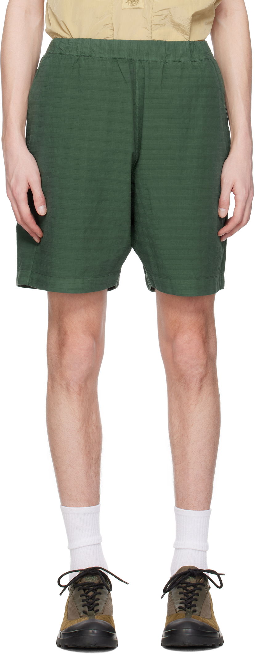 Kratke hlače Ranra RANRA Stroller Stripy Cotton Shorts Zelena | AMSS25SH01594