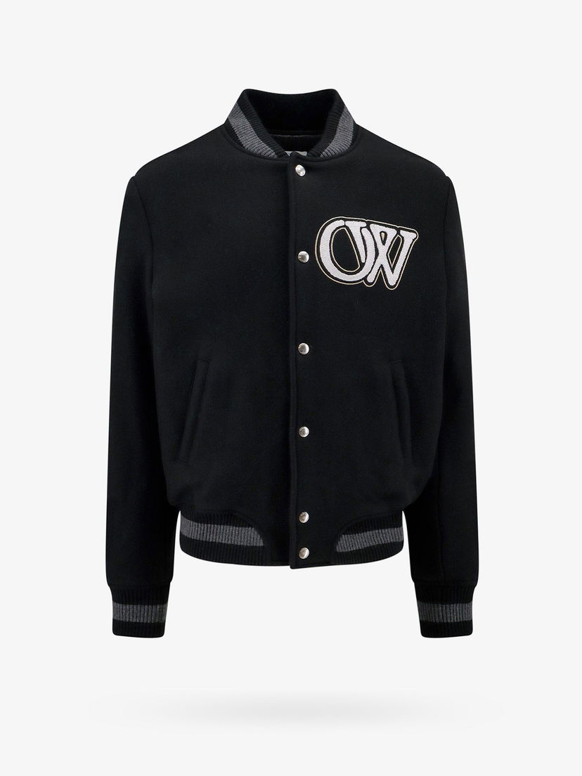 Bomber jakna Off-White JACKET - OFF WHITE Crna | OMEH053C99FAB0021001