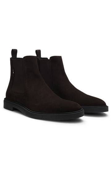 Odjeća BOSS Suede Chelsea Boots Crna | 50552528