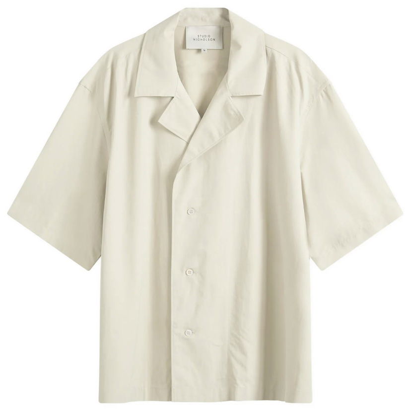 Košulja Studio Nicholson Studio Nicholson Boxy Vacation Shirt, Size Large Bež | LOCASNM-1189-DDKS