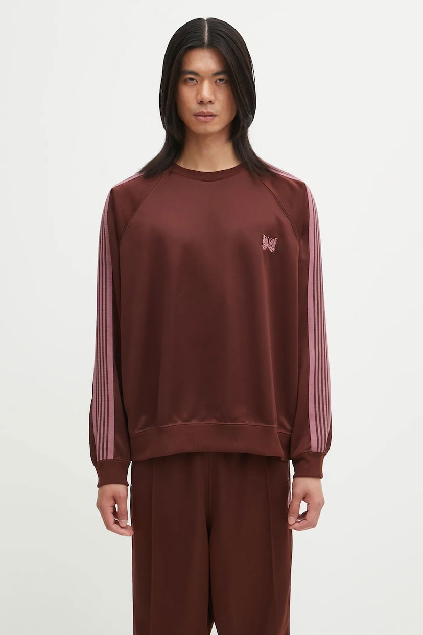 Dukserice Needles Needles Track Crew Neck Sweatshirt Smeđa | RW315