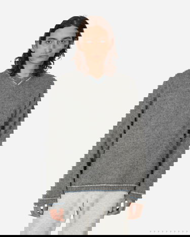 Džemper ERL Washed V-Neck Sweater Siva | ERL05N002 1, 1