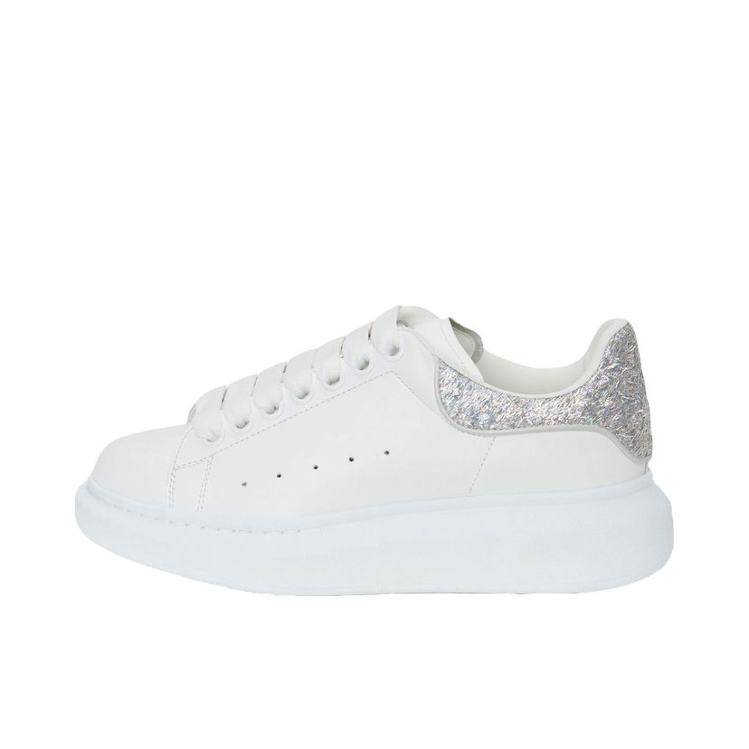 Tenisice i cipele Alexander McQueen Oversized White Silver Glitter Bijela | 718239WIDJ48813
