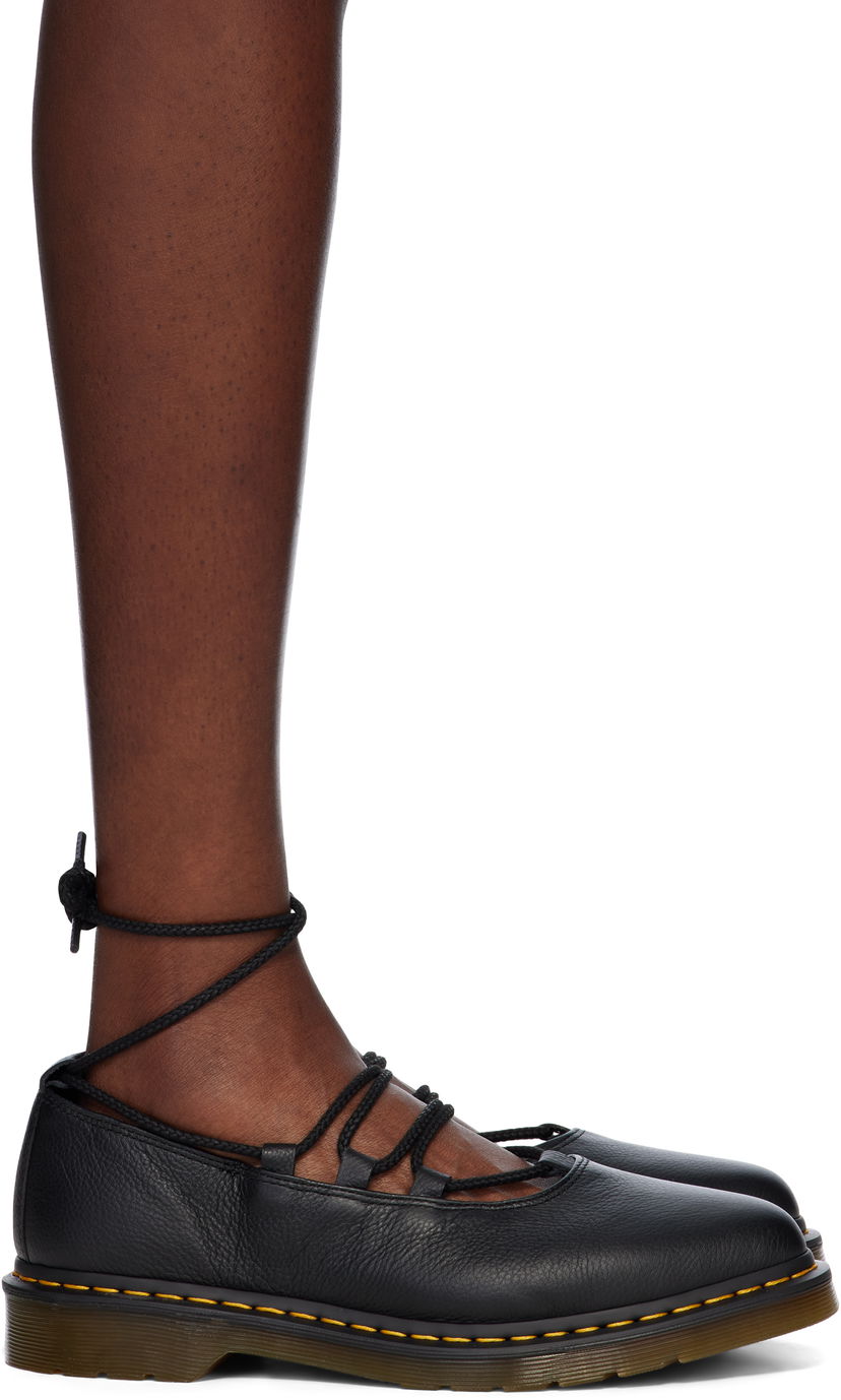 Njega cipela Dr. Martens Dr. Martens Elphie II Virginia Leather Ballet Loafers Crna | 40683001