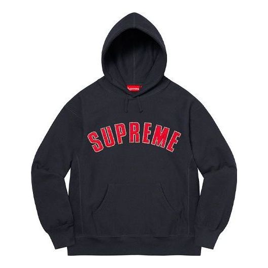 Dukserice Supreme Pearl Logo Hooded Sweatshirt Tamnoplava | SUP-FW21-171
