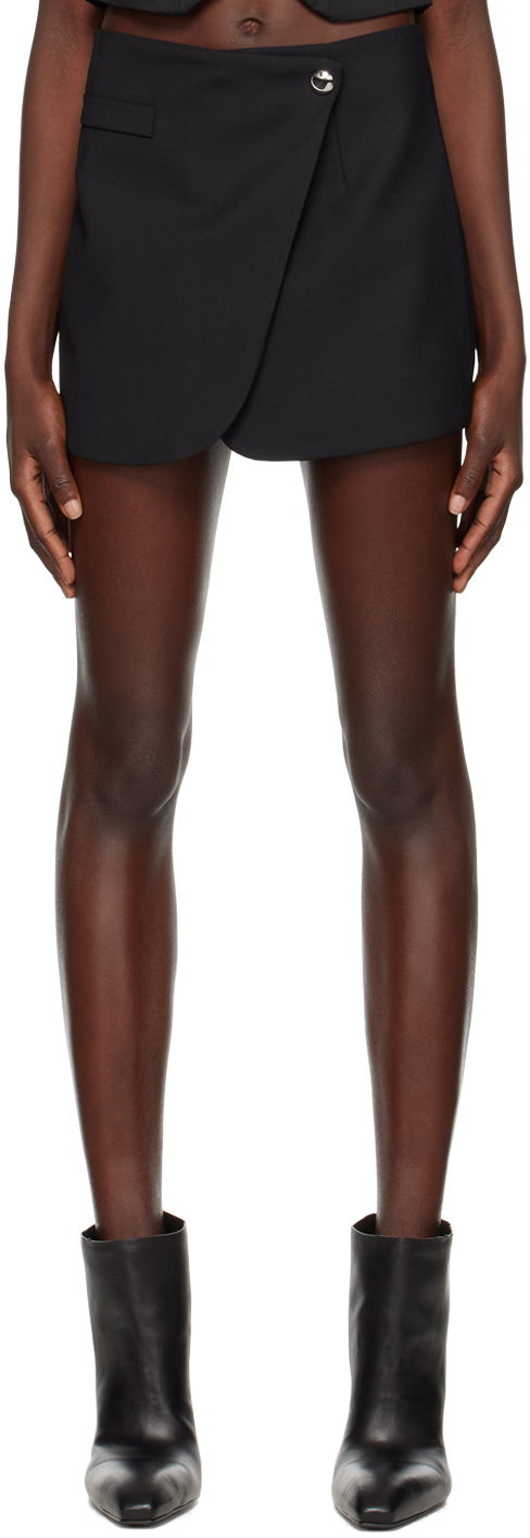 Suknja Coperni Coperni Tailored Wrap Miniskirt Crna | COPJ24106