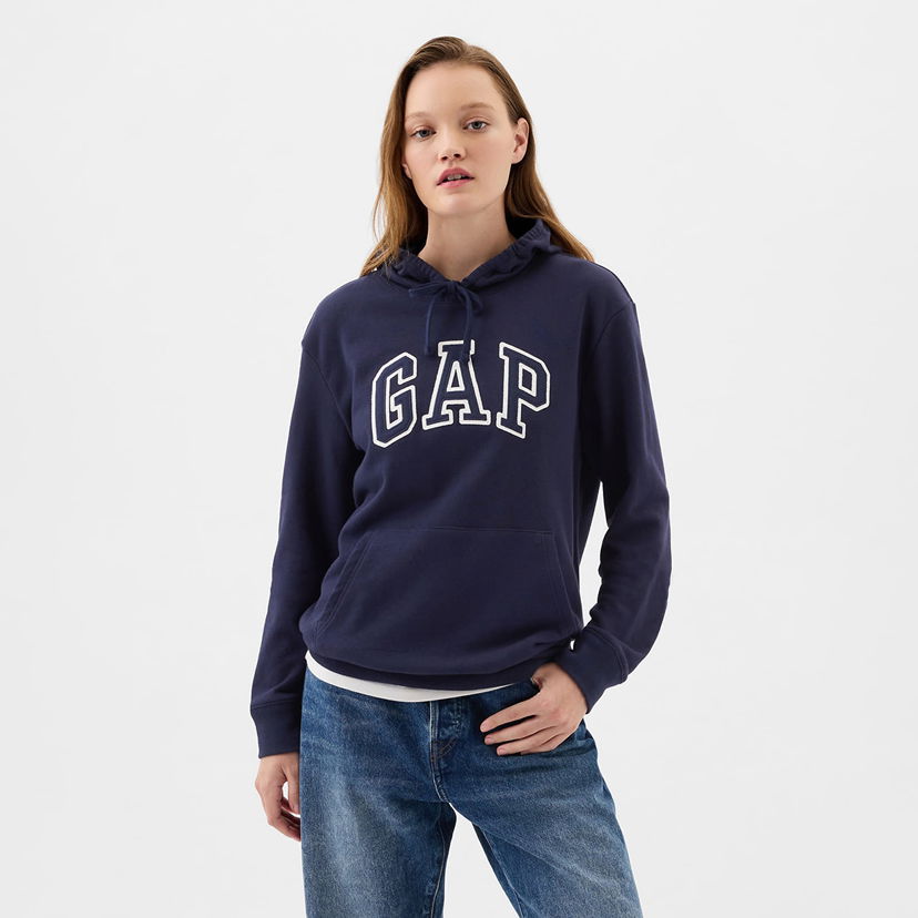 Dukserice GAP Pullover Logo Hoodie Navy Uniform Tamnoplava | 870537-05