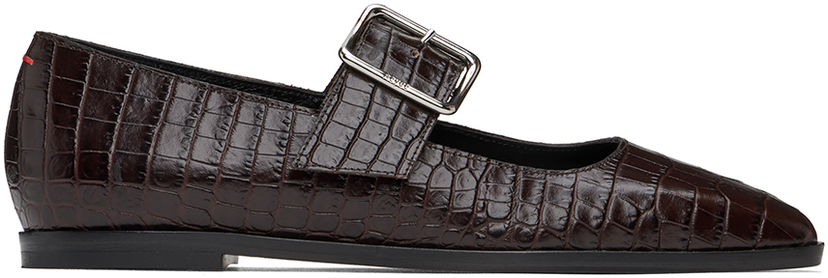 Njega cipela Aeyde Aeyde Sunny Buckle Ballerina Flats Smeđa | A11-FL-GRZS15FL127-FW24-953-065