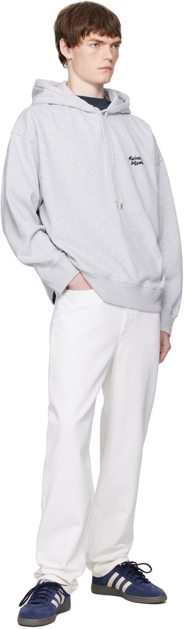 Dukserice MAISON KITSUNÉ Maison Kitsuné Handwriting Oversize Hoodie Siva | PM00704KM0340, 3
