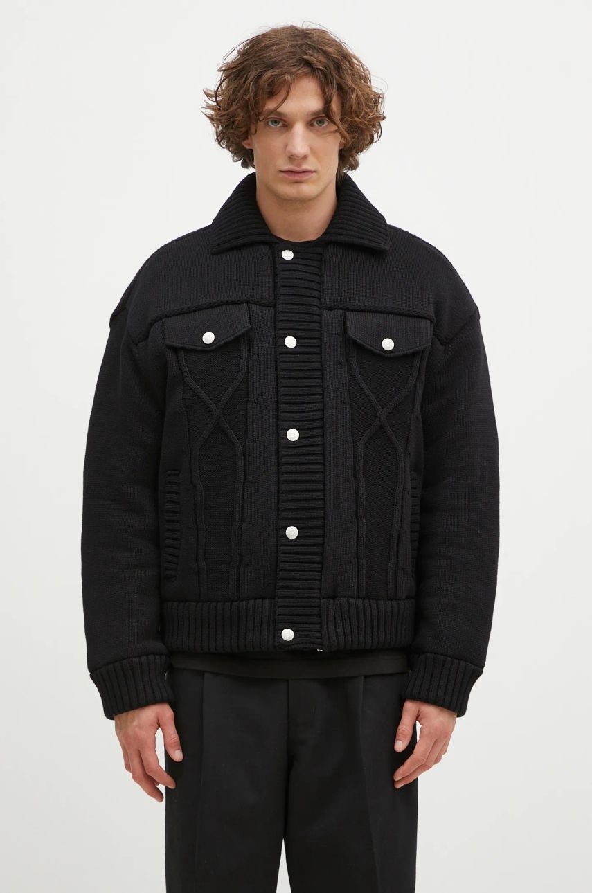 Džemper KENZO Oversized Knitted Jacket Crna | FE65OU1419NC.99, 0