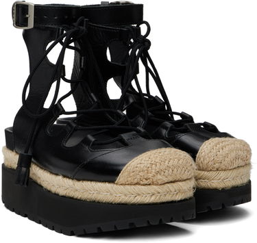 Njega cipela sacai Sacai Ghillie Heeled Sandals Crna | 25-07920, 3