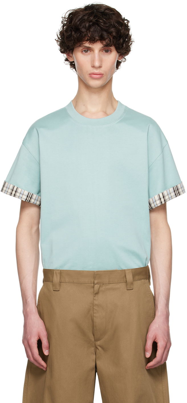 Majica kratkih rukava Bottega Veneta Double Layer T-Shirt Plava | 754683 V4KV0 3012