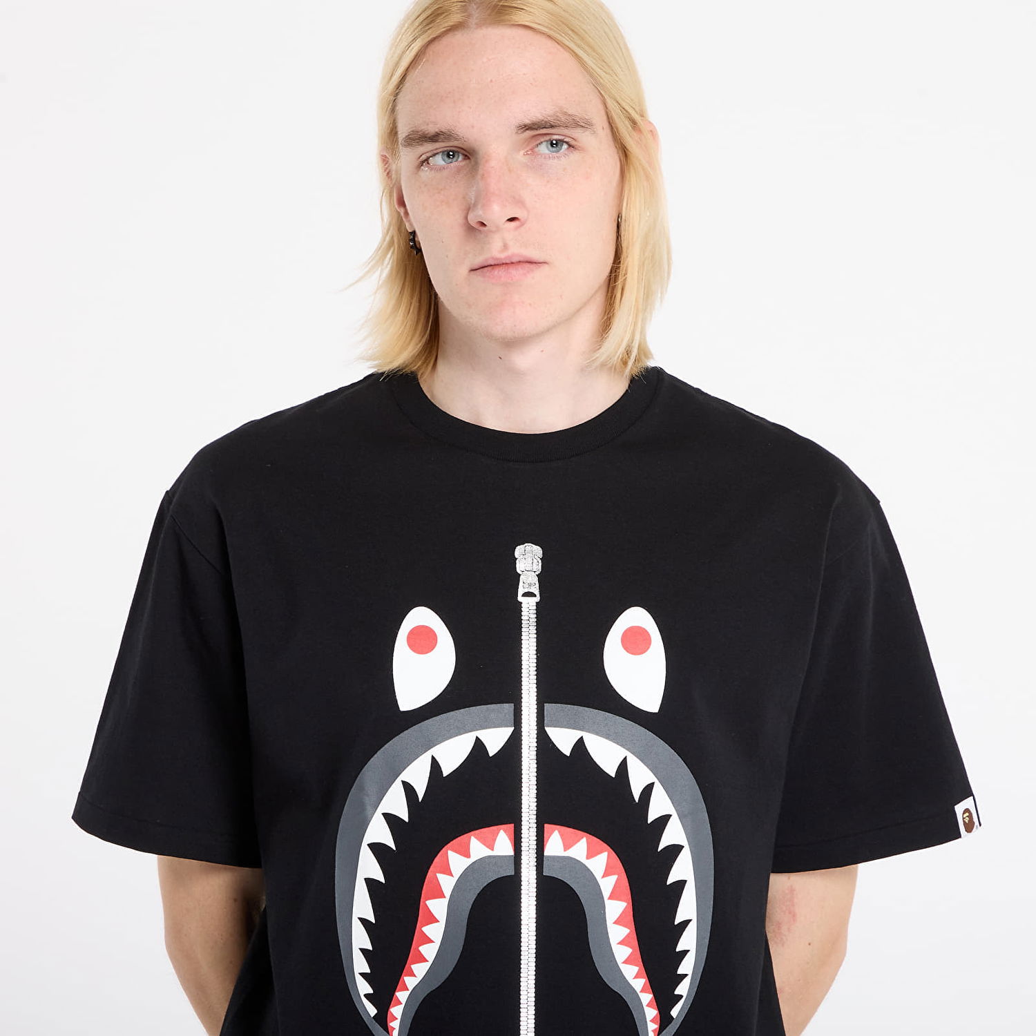Majica kratkih rukava BAPE Shark T-Shirt Crna | 001TEL801003MBLK, 1