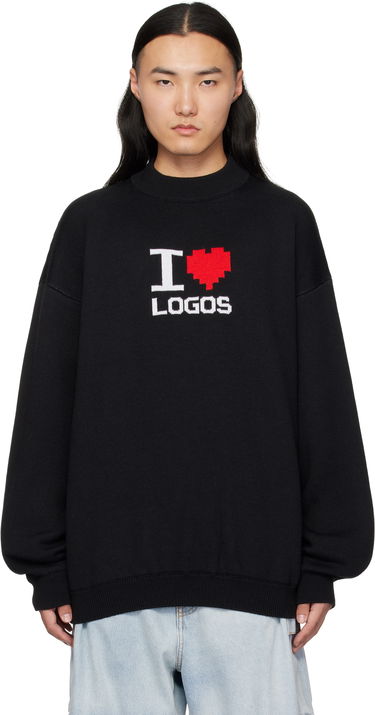 Džemper VETEMENTS Vetements 'I Love Logos' Sweater Crna | UA66KN130B, 0