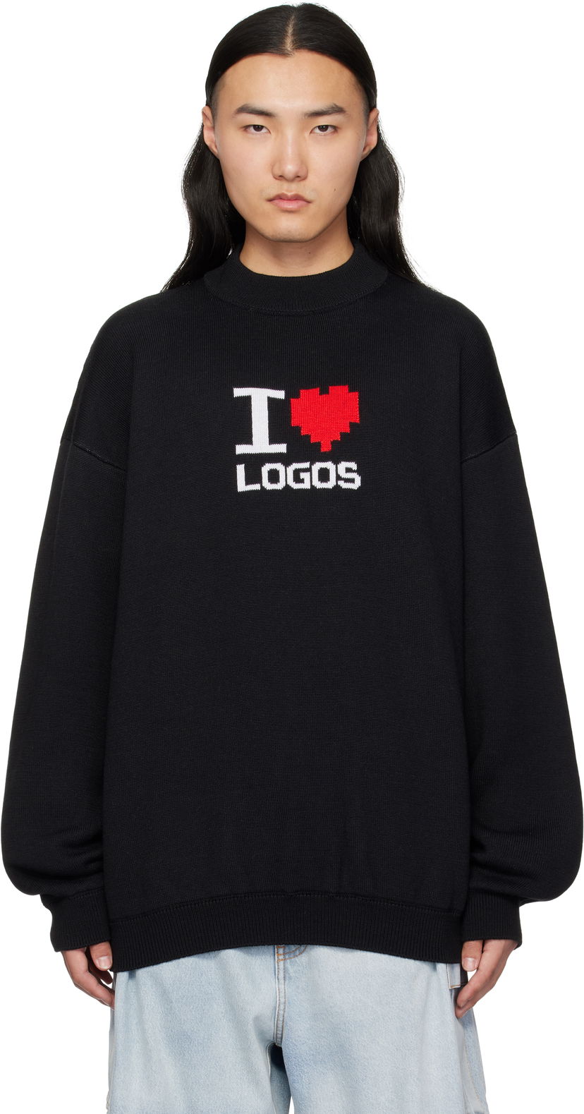 Džemper VETEMENTS Vetements 'I Love Logos' Sweater Crna | UA66KN130B