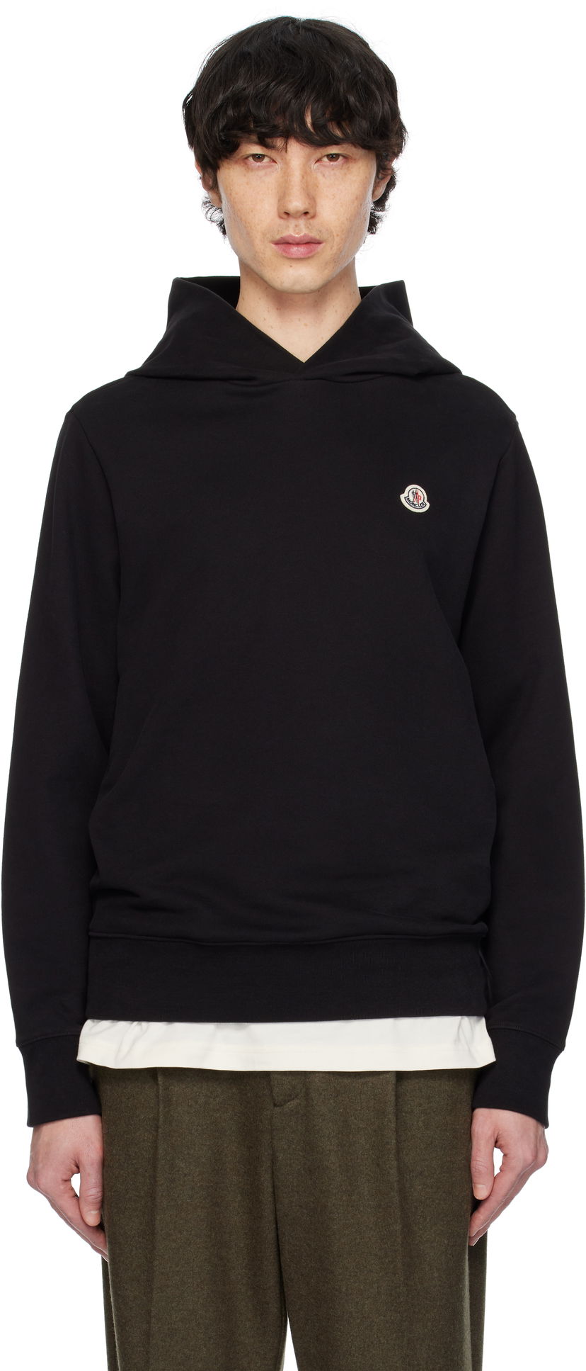 Dukserice Moncler Moncler Cotton Logo Patch Hoodie Crna | K10918G0003589AUJ