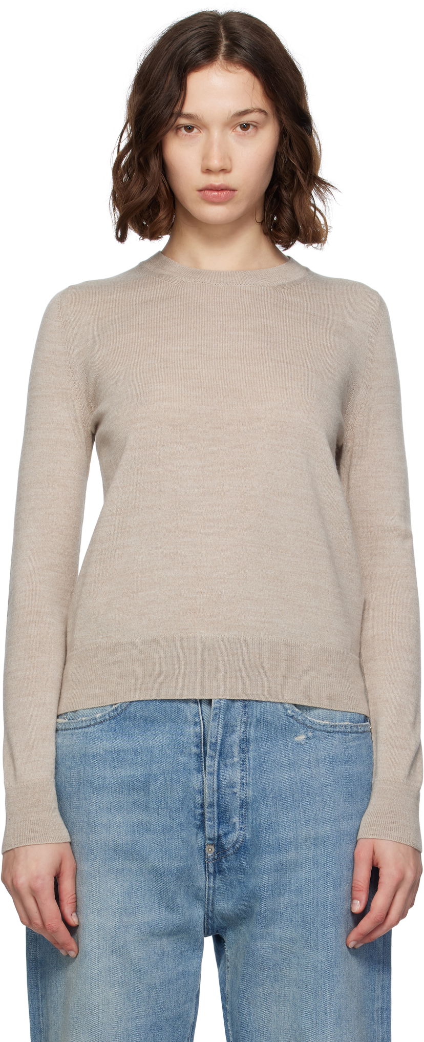 Džemper Maison Margiela MM6 Maison Margiela Knit Sweater Bež | S52HL0047 M13133
