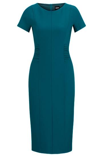 Haljina BOSS Gathered Detail Business Dress Tirkiz | 50506992