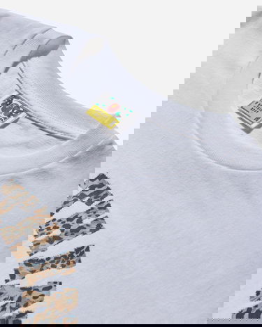 Majica kratkih rukava BAPE Wild Leopard Pattern College T-Shirt Bijela | 1L80110039 WHXBG, 4