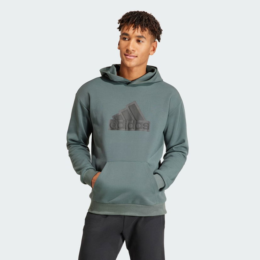 Dukserice adidas Performance Future Icons Badge of Sport Hoodie Zelena | IN3324