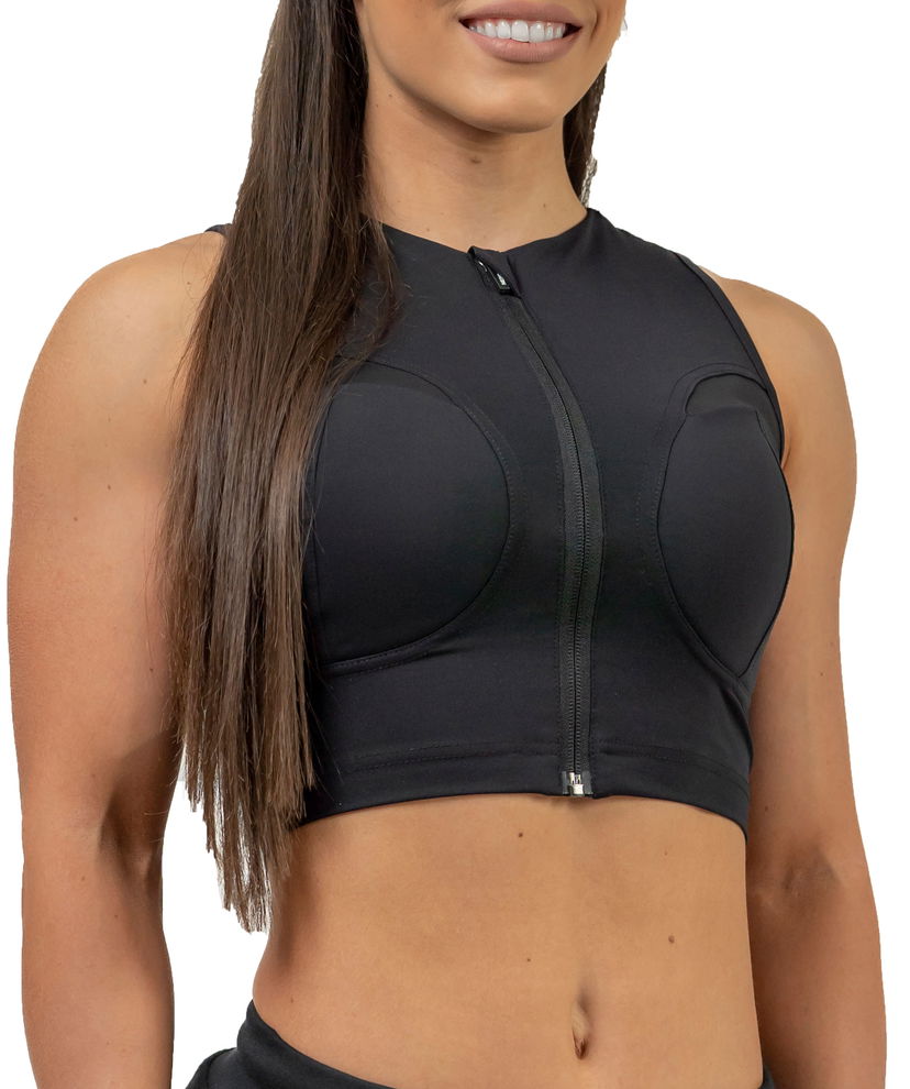 Majica bez rukava NEBBIA Nebbia Intense Mesh Compression Push-Up Top Crna | 8420110