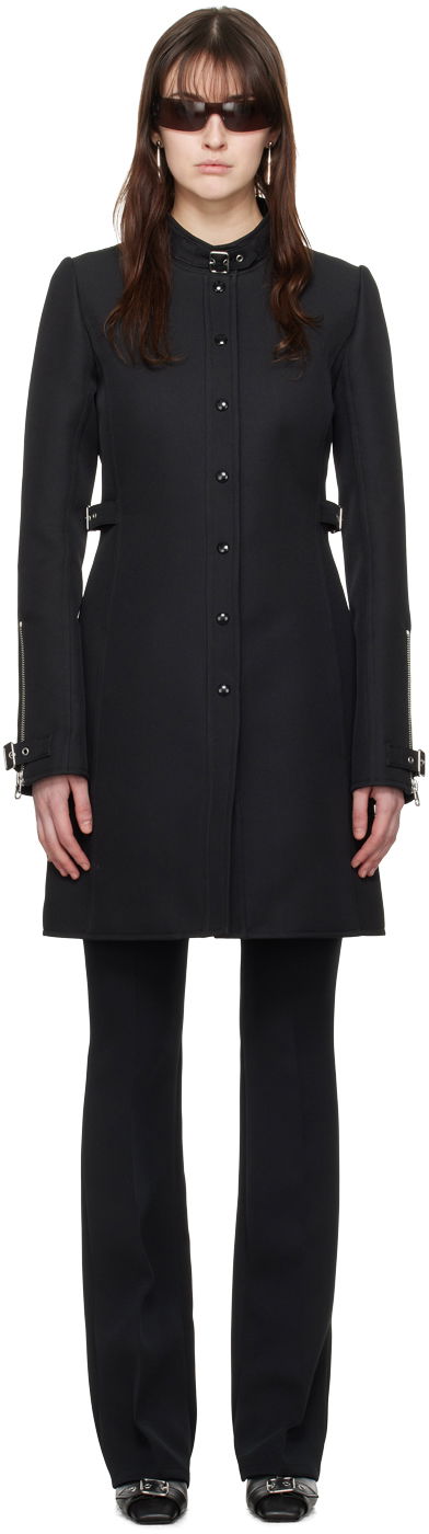 Kaputi Courrèges Buckle Detail Coat Crna | 124CMA137PL0077