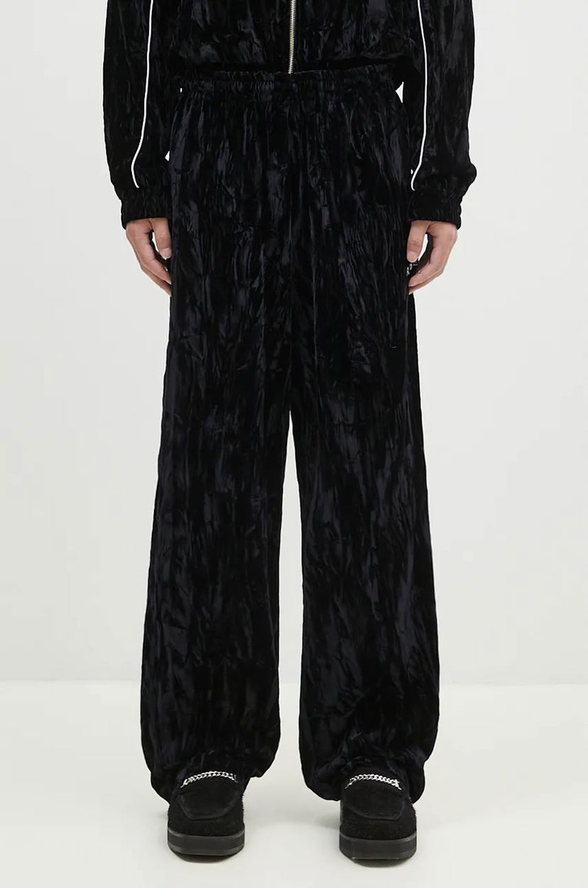 Trenirka Martine Rose Wide Leg Trackpant Velour Sweatpants Crna | 165WF04001