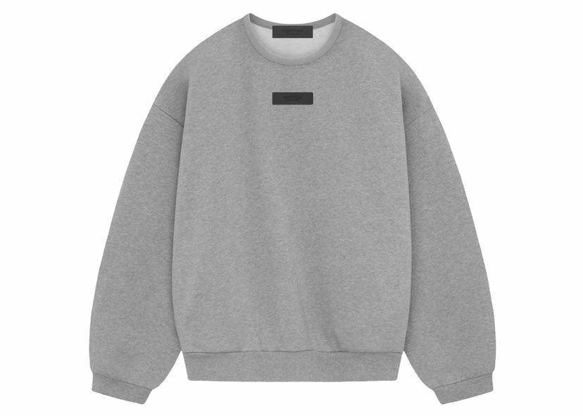 Dukserice Fear of God Essentials Crewneck Dark Heather Oatmeal Siva | 192SP244683F