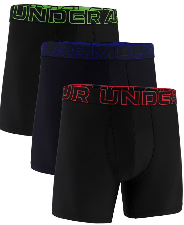 Bokserice Under Armour Performance Tech 6" Boxer Briefs - 3 Pack Crna | 1383878-005