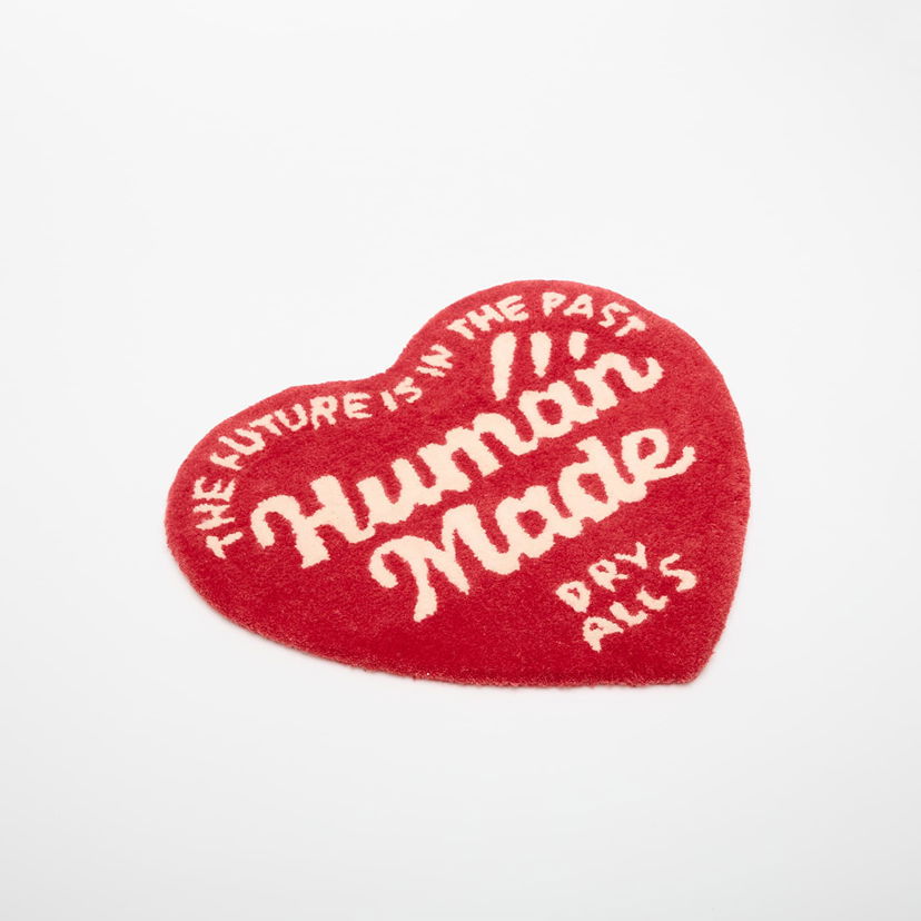 Home decor Human Made HUMAN MADE Small Heart Rug 'The Future Is In The Past Dry Alls' Crvena | HM30GD044RD