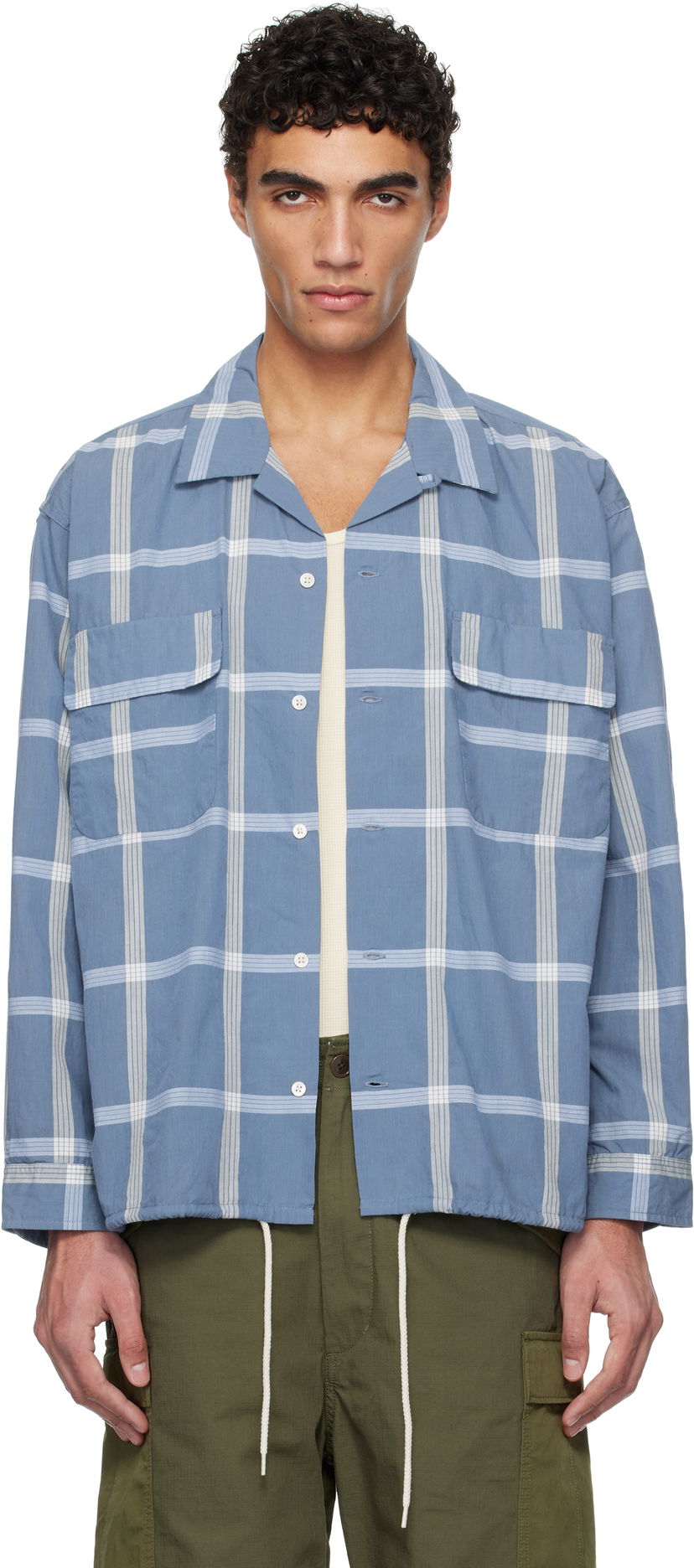 Košulja NANAMICA nanamica Palaka Check Camp Collar Shirt Plava | S25SG024U
